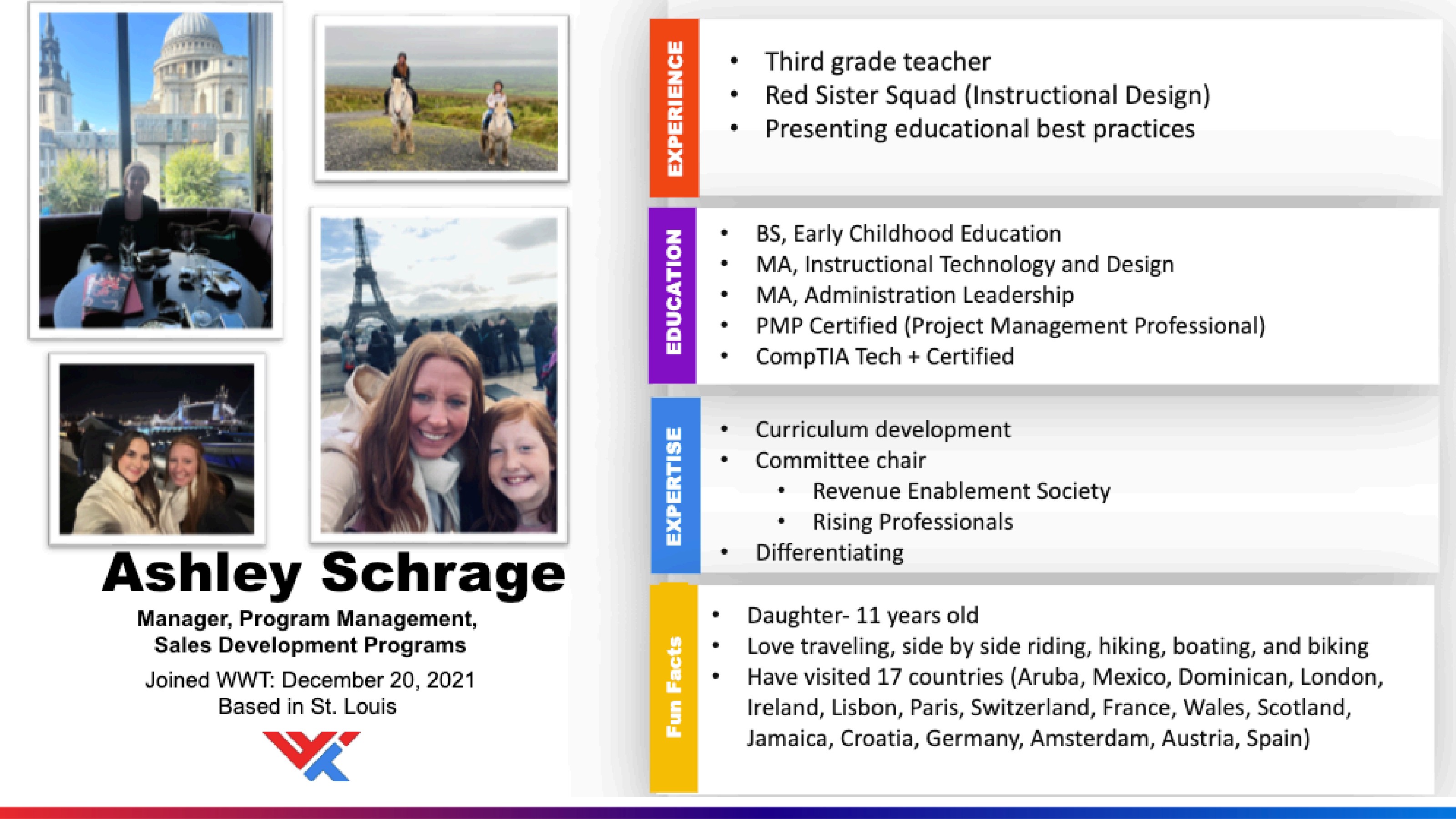 Meet Ashley Schrage — Manager, Program Management, Sales Development Programs at WWT